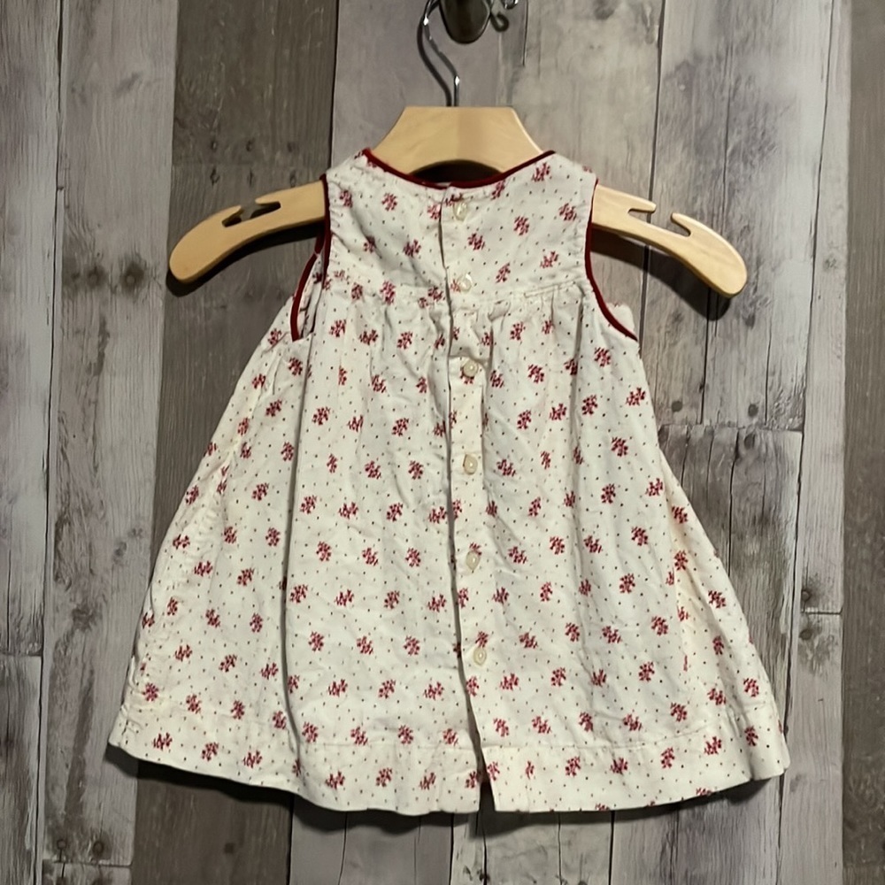 Ralph Lauren Cream & Red Corduroy Holiday Dress - Picture 3 of 5